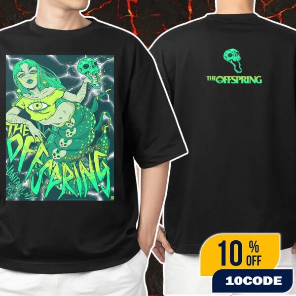 The Offspring’s Poster Show Supercharged Worldwide Tour August 3 2025 Northwell At Jones Beach Theater Artwork By Lauren YS Unisex T-Shirt Merchandise