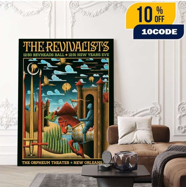 The Revivalists New Years Eve Show Poster In New Orleans Los Angeles At The Orpheum On December 31st 2025 Home Decor Poster Canvas