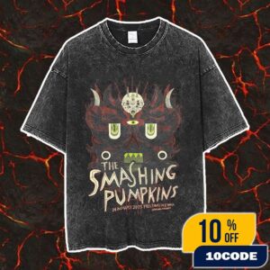 The Smashing Pumpkins The End Is Nero Tour On August 24 2025 At Helsinki Ice Hall Finland Poster Event Artwork By Muahstuff Vintage Washed Unisex T-Shirt