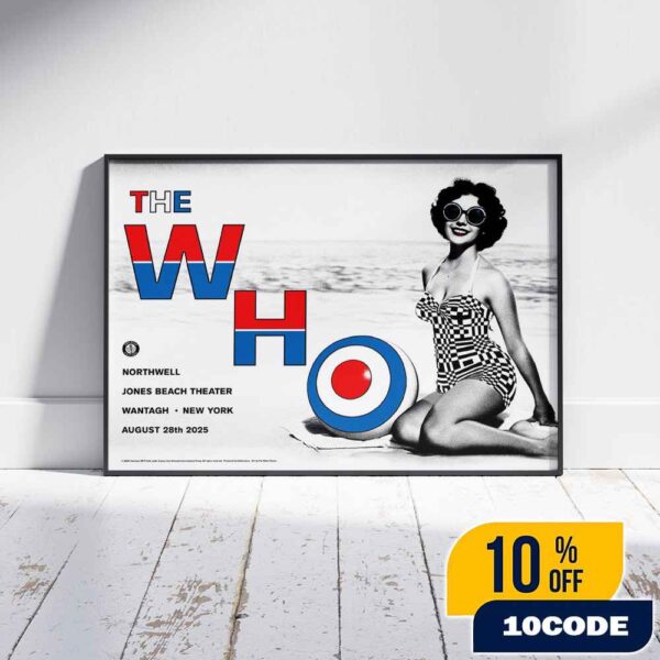 The Who Final Tour Classic Rock Tour On August 28 2025 At Northwell Jones Beach Theater Wantagh New York Poster Artwork By Christopher Everhart Landscape Poster Canvas