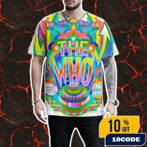 The Who Newark New Jersey 2025 Concert Poster At Prudential Center On August 19th All Over Print Unisex T-Shirt