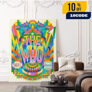 The Who Newark New Jersey 2025 Concert Poster At Prudential Center On August 19th Home Decor Poster Canvas