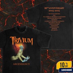 Trivium Ascendancy 20th Anniversary Tee 2005-2025 Merchandise Two Sides T-Shirt