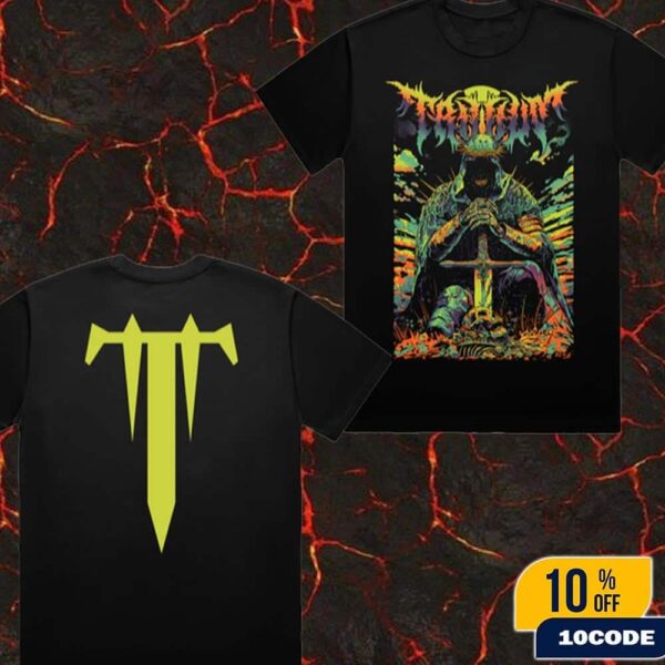 Trivium Spiked Armor T-Shirt Merchandise Two Sides Tee