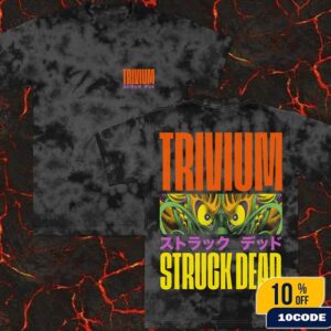 Trivium Struck Dead Dragon Eye Tie Dye T-Shirt New Song Release On October 31st 2025 Merch Tee Two Sides