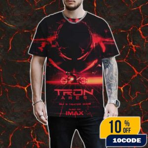 Tron Ares Poster Movie In Theaters October 10 2026 Filmed For IMAX Artwork By jximedesigns All Over Print Graphic T-Shirt, Hoodie