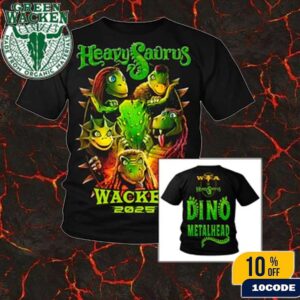 Wacken 2025 WOA Heavy Saurus Dino Metalhead Tee Merchandises Fan Gifts Classic Two Sides T-Shirt