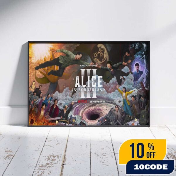 With Usagi Missing Arisu Must Return To Borderland With New Players Re-enter On September 25 2025 Alice In Borderland Season 3 Potrait Poster Movie Netflix Landscape Poster Canvas