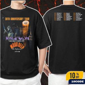 Wu-Tang Clan Raekwon and Mobb Deep North American Tour 2025 Celebrating 30 Years of Only Built 4 Cuban Linx Date List Classic Two Sides T-Shirt