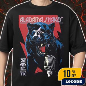 Alabama Shakes With Greyhounds Event On September 26 2025 At 713 Music Hall Houston TX Comeback Tour Show Poster Artwork By Studio Mark5 Merch Unisex T-Shirt