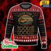 Demon Slayer Giyu Tomioka Ugly Christmas Sweater Maroon Green Knit Holiday Jumper With Anime Character Wreath Snowflake And Festive Pattern