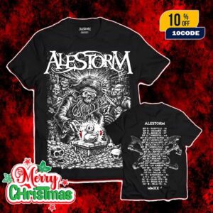 Alestorm Merch Collection USA Tour 2025 Tourshirt USA 1 Two Sides With Tour Dates Backprint Unisex T-Shirt