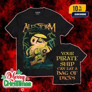 Alestorm Merch Collection USA Tour 2025 Tourshirt USA Your Pirate Ship Can Eat A Bag Of Dicks Unisex T-Shirt
