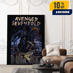 Avenged Sevenfold Life Is But A Dream Latin America Tour 2025 Poster Tour Dates Poster Canvas Home Decor