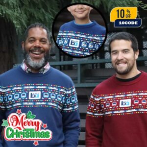 BART 2025 Ugly Christmas Sweater Bay Area Rapid Transit Holiday Knit Jumper (Can Change Color-Please Note)