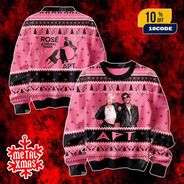BLACKPINK Rose x Bruno Mars Ugly Xmas Sweater Funny APT Gift