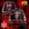 AC/DC Ugly Sweater Jingle Hells Bells Christmas Jumper Festive Knit With Fire And Snowflake Pattern
