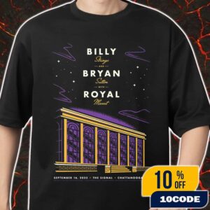 Billy Strings And Bryan Sutton With Royal Masat September 16 2025 At The Signal Concert Hall Chattanooga Tennessee Poster Artwork By Mike Tallman Merch Unisex T-Shirt