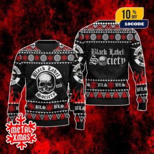 Black Label Society Ugly Christmas Sweater Heavy Metal Holiday Jumper