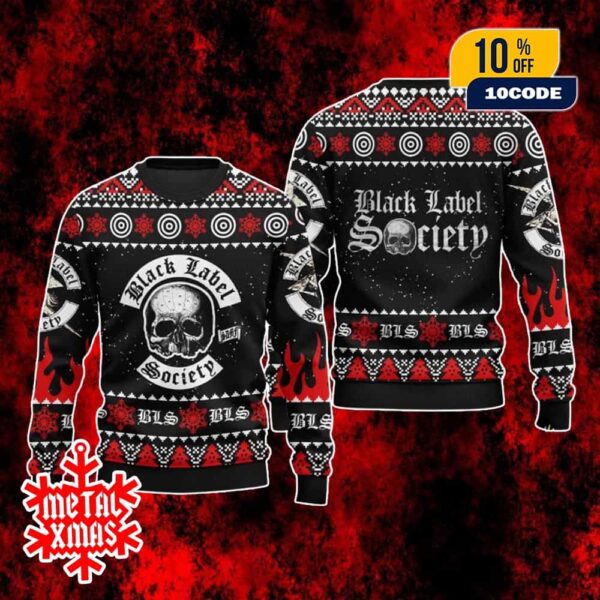 Black Label Society Ugly Christmas Sweater Heavy Metal Holiday Jumper