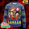 Blackpink Jennie Ugly Christmas Sweater Pink Blue Knit Holiday Jumper With Santa Hat Snowflake And Christmas Tree Design