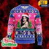 Blackpink Lisa Ugly Christmas Sweater Pink Blue Knit Holiday Jumper With Santa Hat Snowflake And Christmas Tree Design