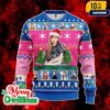 Blackpink Rose Christmas Ugly Sweater Pink And Purple Holiday Knit Jumper Featuring Santa Hat Snowflakes And Festive Tree Pattern