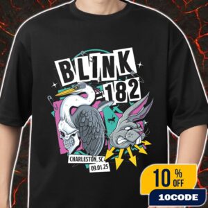 Blink-182 Missionary Impossible 2025 At Charleston South Carolina On September 1 2025 Artwork By Alex Tillbrook Merch Unisex T-Shirt