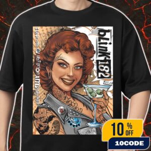 Blink-182 Missionary Impossible 2025 Tour Poster Event Artwork By Kathleen Goff At Huntsville September 22 2025 Merch Unisex T-Shirt
