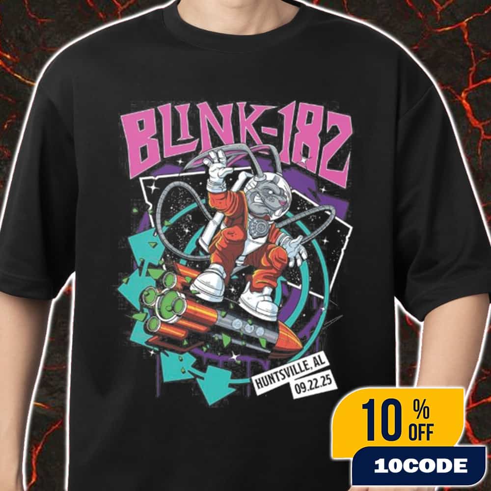 Blink-182 Missionary Impossible 2025 Tour Tee Event Artwork By Alex Tillbrook At Huntsville September 22 2025 Merch Unisex T-Shirt Blink-182 Missionary Impossible 2025 Tour Tee Event Artwork By Alex Tillbrook At Huntsville September 22 2025 Merch Unisex T-Shirt