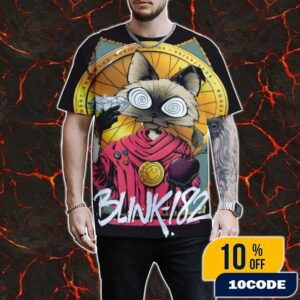 Blink-182 Missionary Impossible 2025 Tour You Are Invited September 24 2025 At Rogers Arkansas Event Poster By Justin Froning All Over Print Graphic T-Shirt, Hoodie