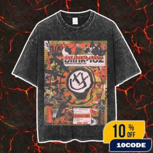 Blink-182 Missionary Impossible Tour Event Poster Artwork By Jordan Kamp Ver 1 On September 27 2025 At Kansas City MO With Alkaline Trio x End It Vintage Washed Unisex T-Shirt