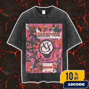 Blink-182 Missionary Impossible Tour Event Poster Artwork By Jordan Kamp Ver 2 On September 27 2025 At Kansas City MO With Alkaline Trio x End It Vintage Washed Unisex T-Shirt