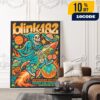 Blink-182 Missionary Impossible Tour On September 1st 2025 At Credit One Stadium Charleston SC USA Show Number Four Poster Artwork By Sindy Sinn Poster Canvas Home Decor