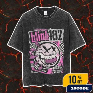 Blink-182 New York Event On September 11 2025 At Darien Lake Amphitheater Darien Center With Alkaline Trio x Drug Church Artwork By Kyle Crawford Darien-uffalo Vintage Washed Unisex T-Shirt