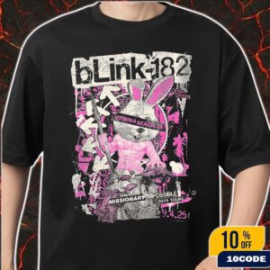 Blink-182 Virginia Beach VA 2025 Merch Tee At Veterans United Home Loans Amphitheater On September 4 2025 by Kyle Crawford Classic T-Shirt