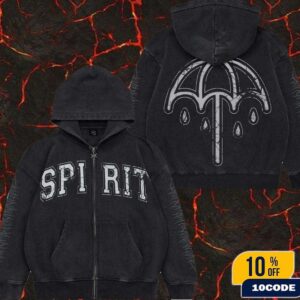 Bring Me The Horizon Spirit Zip Hoodie Merchandies Album Celebrating 10 Years Wash T-Shirt
