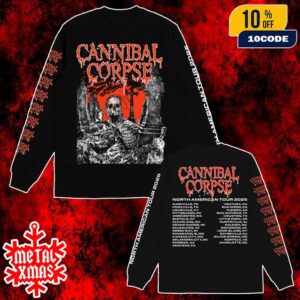 Cannibal Corpse Graveside 2025 Tour Long Sleeve All Over Print Shirt Black Version