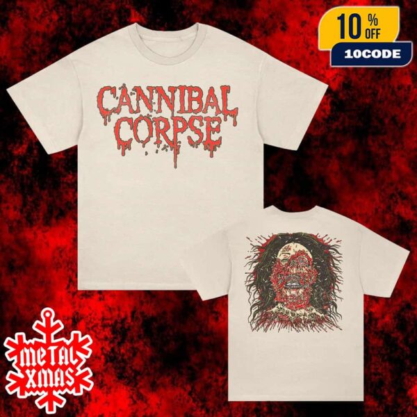 Cannibal Corpse New Merch 2025 Arrivals Logo Face Rot On Cream Version Unisex T-Shirt