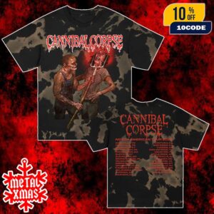 Cannibal Corpse Pitchfork Impalement 2025 North American Tour 2025 Tour Stops Backprint Unisex Tie Dye T-Shirt