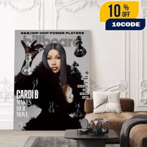 Cardi B Graces The Cover Of Billboard Magazine Makes Here Move 2025 Poster Canvas Home Decor
