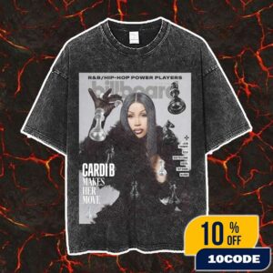 Cardi B Graces The Cover Of Billboard Magazine Makes Here Move 2025 Vintage Washed Unisex T-Shirt
