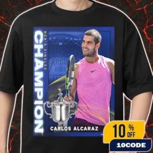 Carlos Alcaraz A Six-time Grand Slam Champion US Open Men’s Singles Winner 2025 Unisex T-Shirt