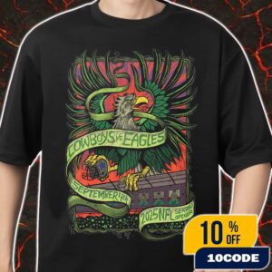Dallas Cowboys vs Philadelphia Eagles On September 4 2025 NFL 2025 Season Opener Kickoff Game At Lincoln Financial Field Philadelphia Poster Artwork By Doug Boehm Merch Unisex T-Shirt
