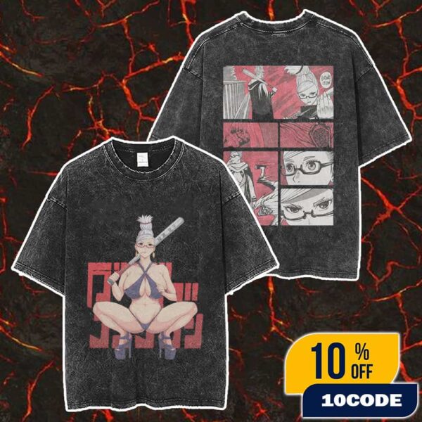 Dandadan Seiko Ayase Super Naturals Limited Sexy Version Merch Unisex Two Sided Washed T-Shirt