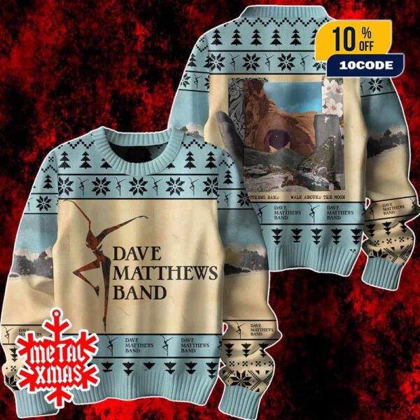 Dave Matthews Band Holiday Ugly Sweater Cozy Vintage Pullover Featuring Walk Around The Moon Artwork