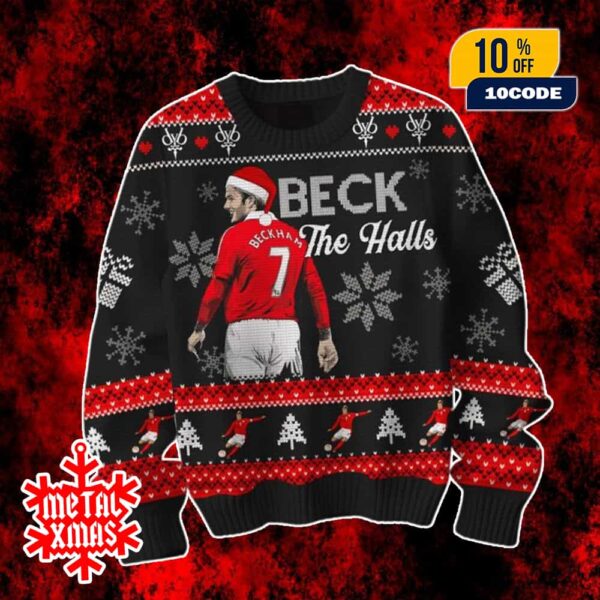 David Beckham Beck The Halls Ugly Sweater Holiday Christmas Knit