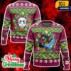 Top Gun Ugly Christmas Sweater Navy Blue Knit Holiday Jumper With Fighter Jet Logo American Flag And Festive Pattern