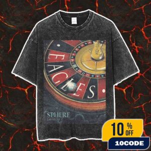 Eagles Live In Concert At Sphere Las Vegas On September 12-13 2025 At MSG Sphere Event Poster Artwork By Dannnprints Studio Vintage Washed Unisex T-Shirt