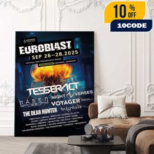 Euroblast Festival 2025 On September 26-28 At Essigfabrik Cologne Germany Poster Lineup Poster Canvas Home Decor
